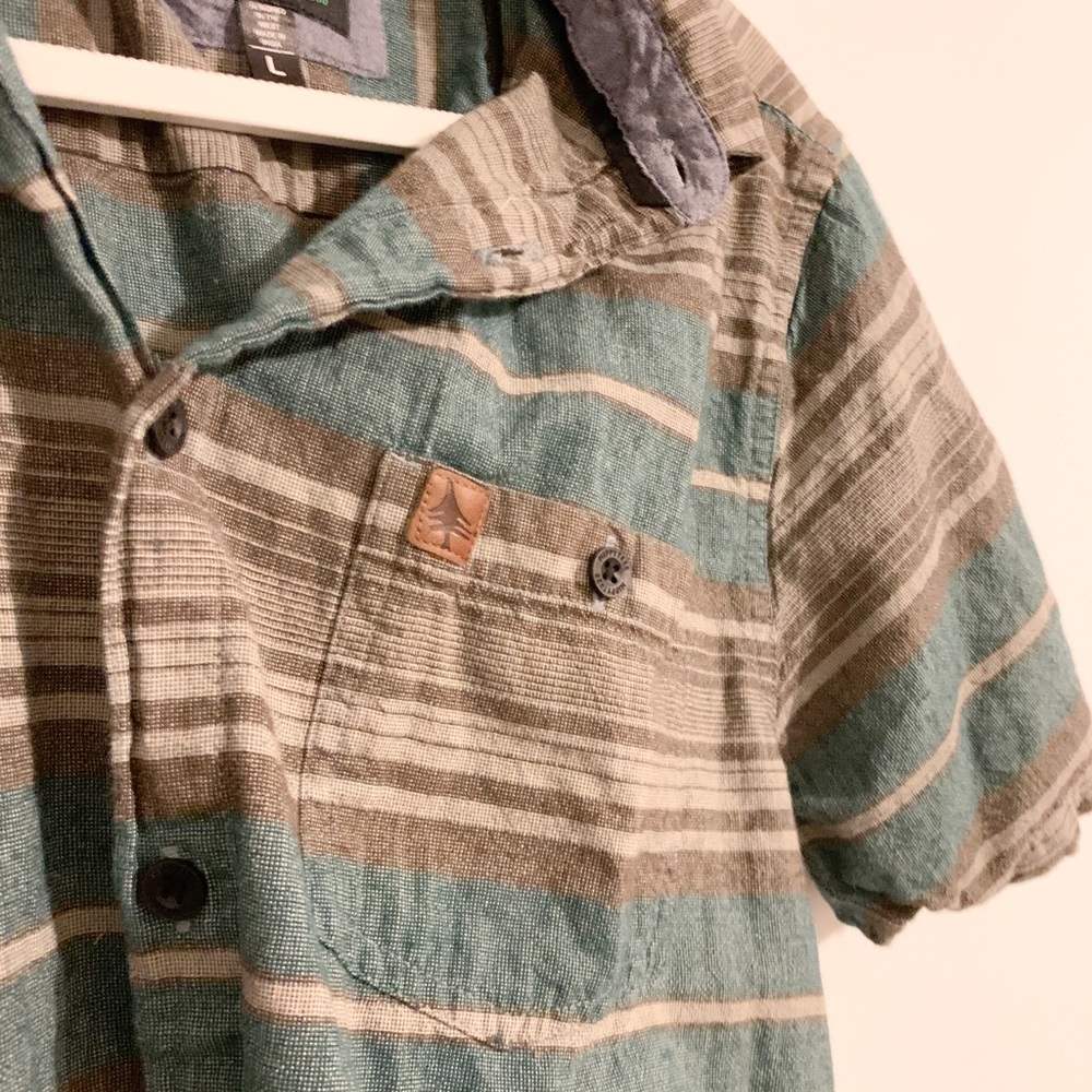 Nomad Division Hippy Tree Button Down. Striped - image 3